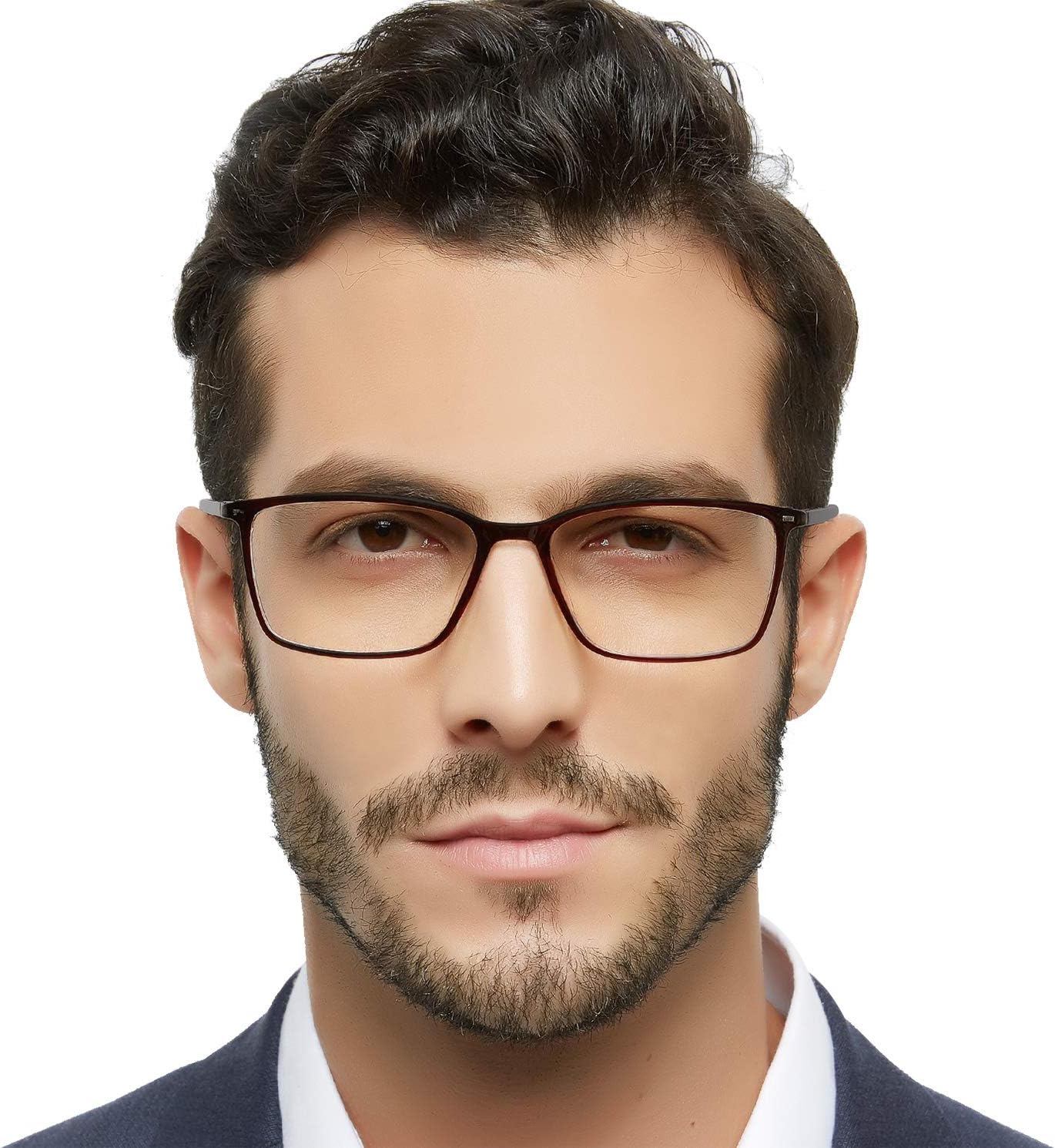 MARE AZZURO Gafas de lectura para hombres 3.50 lectores con estilo 3.5 Fuerza Gafas de lectura de moda 350 para hombre