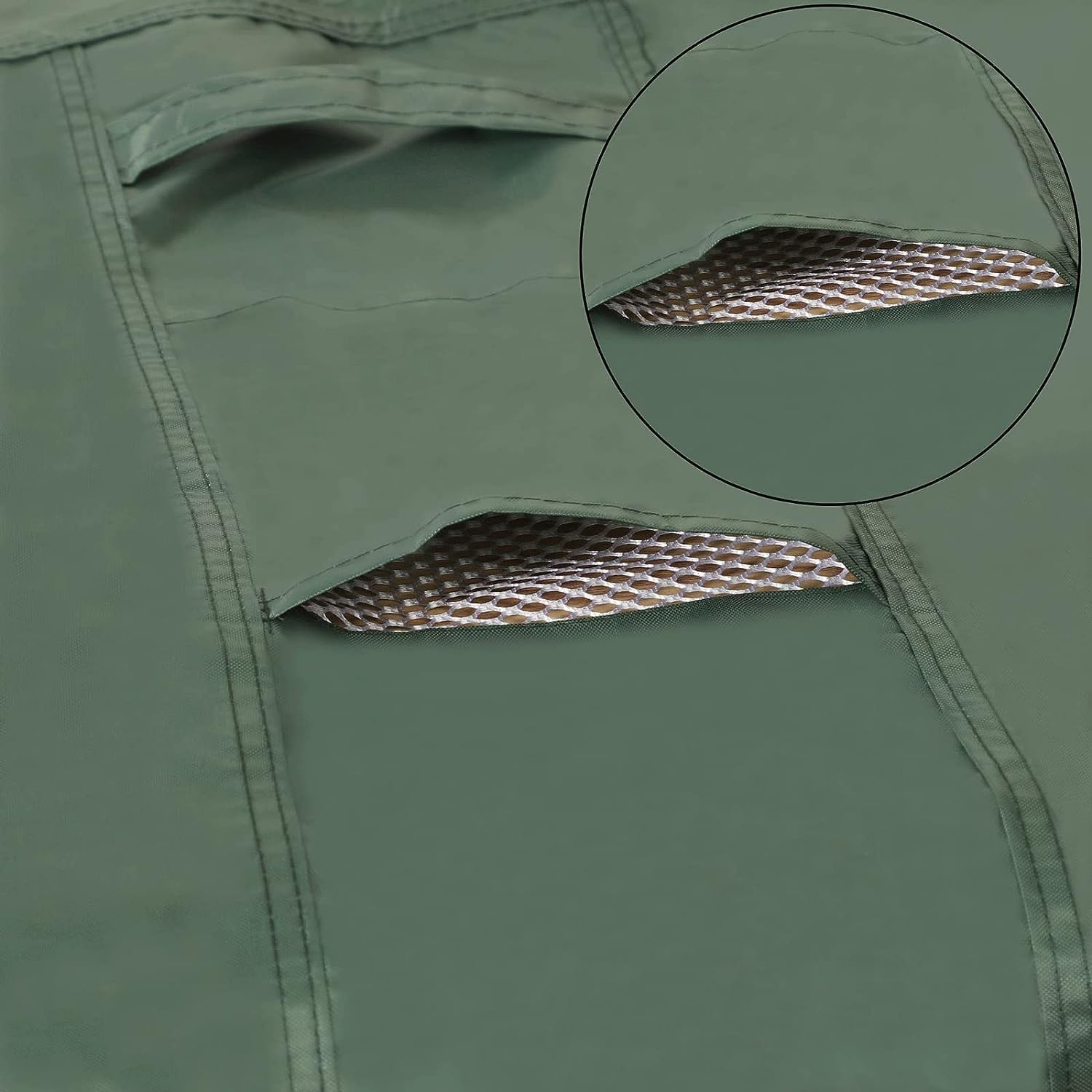 Cubiertas redondas para muebles de patio, mesa y silla al aire libre, cubierta impermeable resistente a los rayos UV antidecoloración