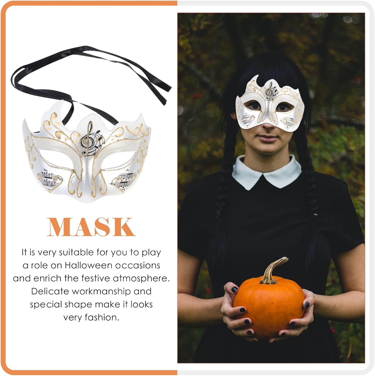 NOLITOY Ropa para niña, máscaras de Halloween, máscaras venecianas de princesa de media cara, máscaras retro de Mardi Gras, máscaras de disfraz de
