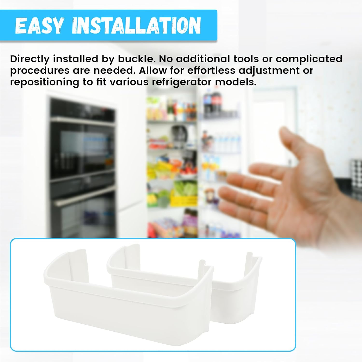 HECASA 240323001 AP2115741 – Estante para puerta de refrigerador, compatible con Frigidaire Electrolux Refrigerador AH429724, EA429724, PS429724 de