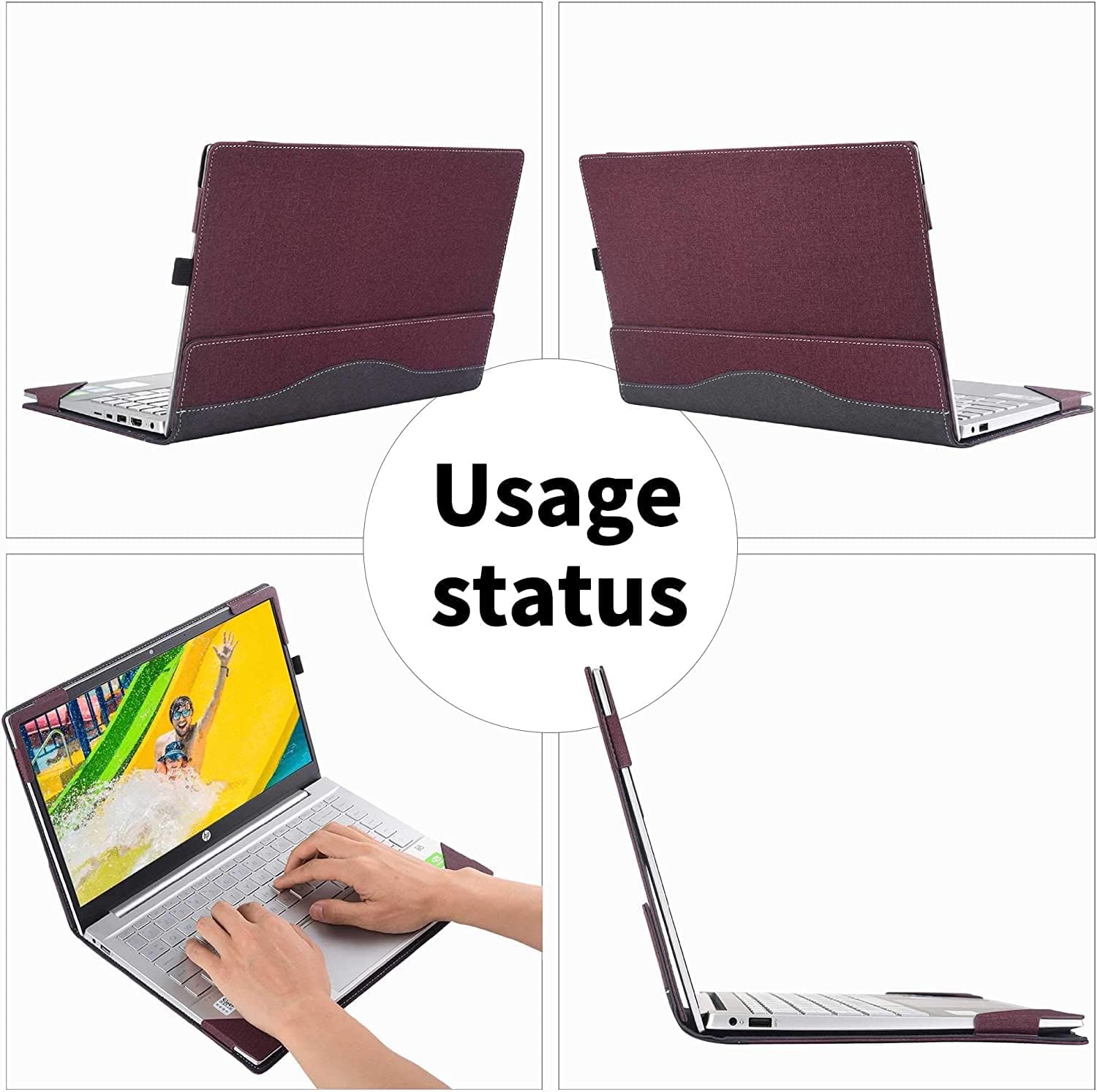 WODBAO Funda para portátil Samsung Galaxy Book3 Pro funda Galaxy Book3 ultra16 a prueba de caídas para computadora de negocios Funda de cuero Shell