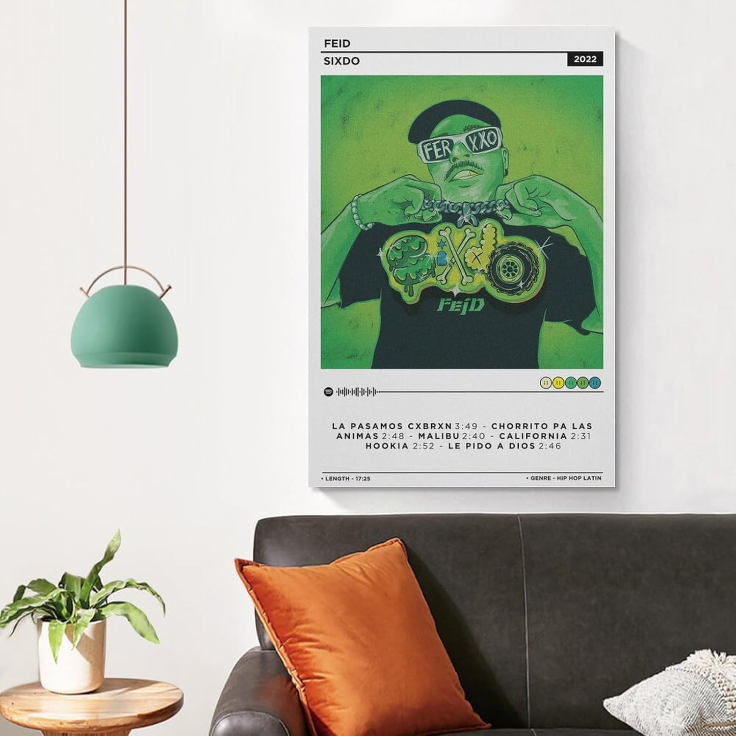 DAXXIN Feid -Sixdo – Póster de lienzo decorativo para pared, sala de estar, dormitorio, decoración, regalo, sin marco, estilo 20 x 30 pulgadas (19.7