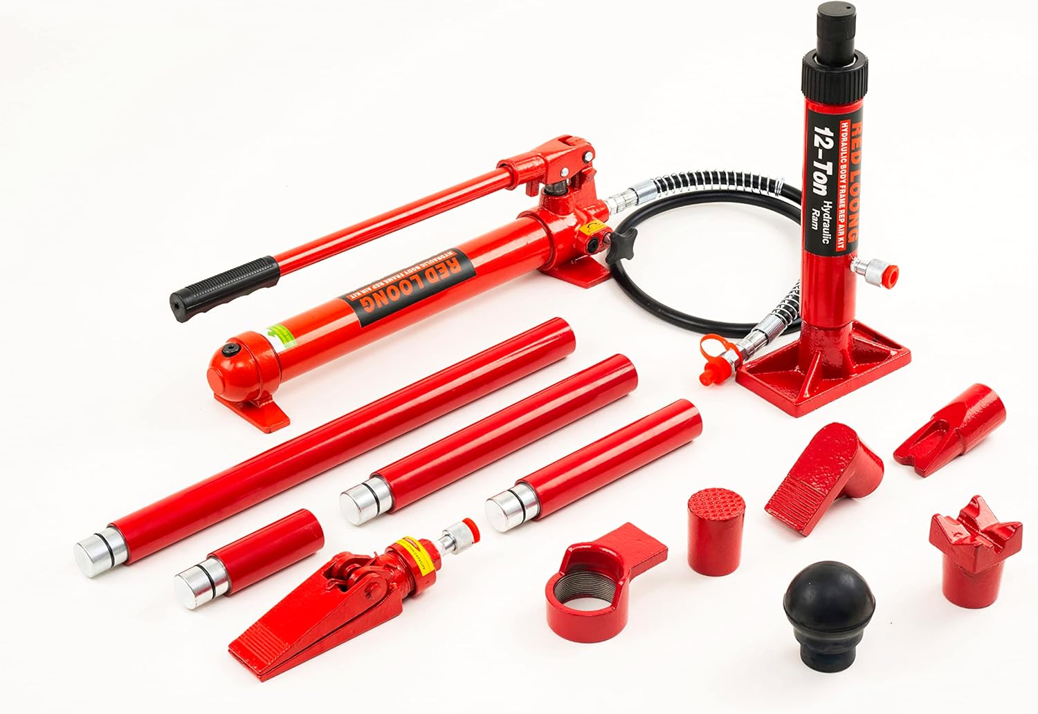 REDLOONG 10 Ton Porta Power Hydraulic Jack, Upgraded Hydraulic Combined Multifunctional Jack for car Repairs,Auto Body Frame Repair Kit (12 Ton)