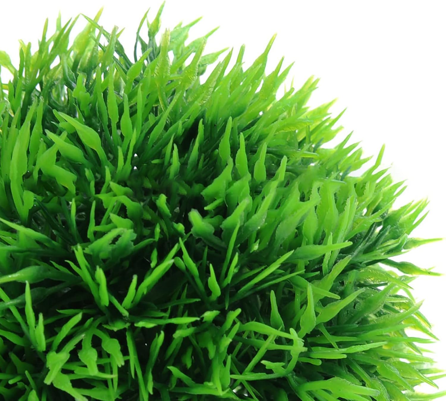 Scceatti Flores sintéticas de seda, bola de césped sintético para exteriores, acuario, decoración de césped, bola de césped de plástico para