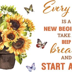 ADECALS Inspiration – Adhesivo decorativo para pared, diseño de diario es un nuevo comienzo, toma una respiración profunda y estrella de nuevo, con ADECALS Inspiration – Adhesivo decorativo para pared, diseño de diario es un nuevo comienzo, toma una respiración profunda y estrella de nuevo, con