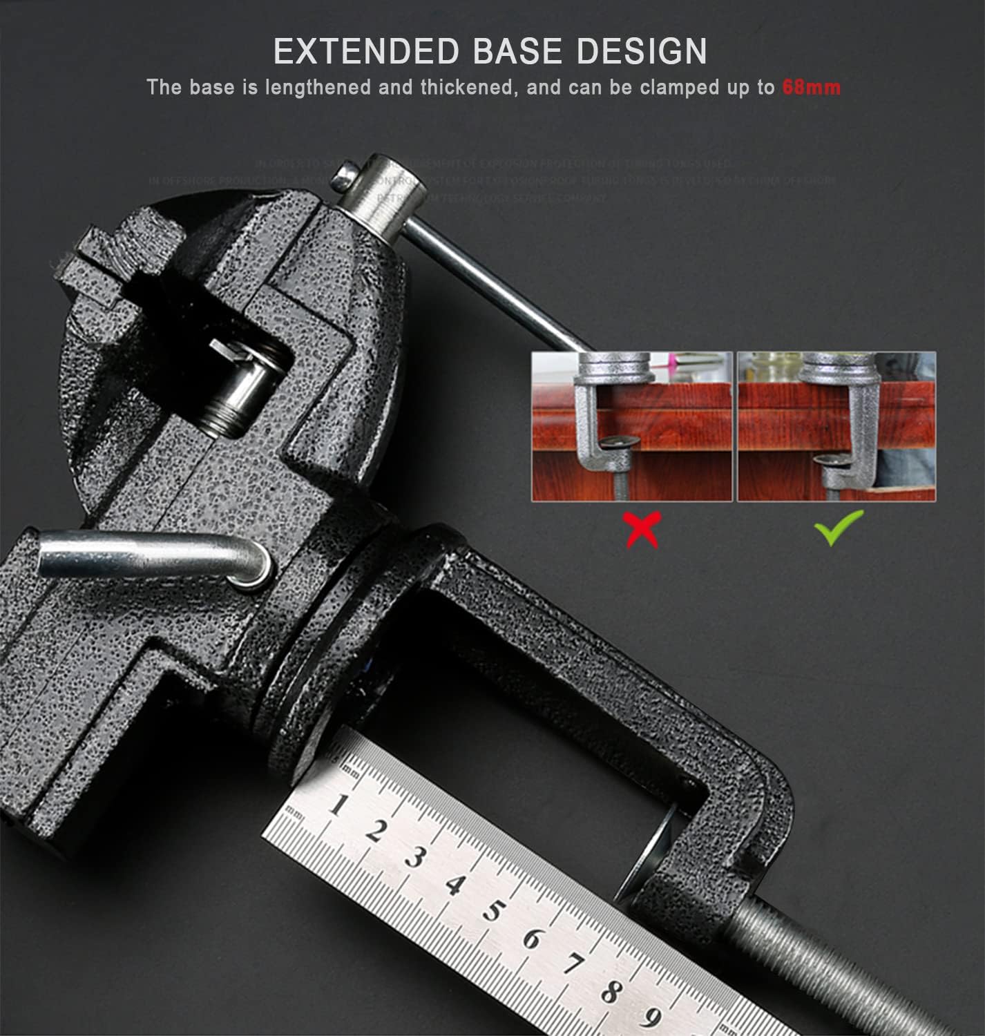 SDFNBRA Tornillo de mesa universal de 2 pulgadas, tornillo de banco con ajuste rápido, tornillo de banco móvil para carpintería, conducto de corte,