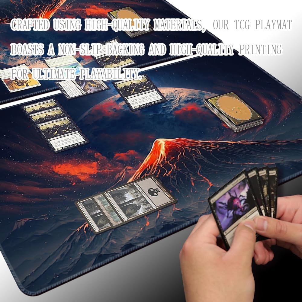 Tapete de juego de mesa prémium de 24 x 14 pulgadas, compatible con OCG CCG RPG MTG, tapete de escritorio para mouse (MTG3-Sin zona)