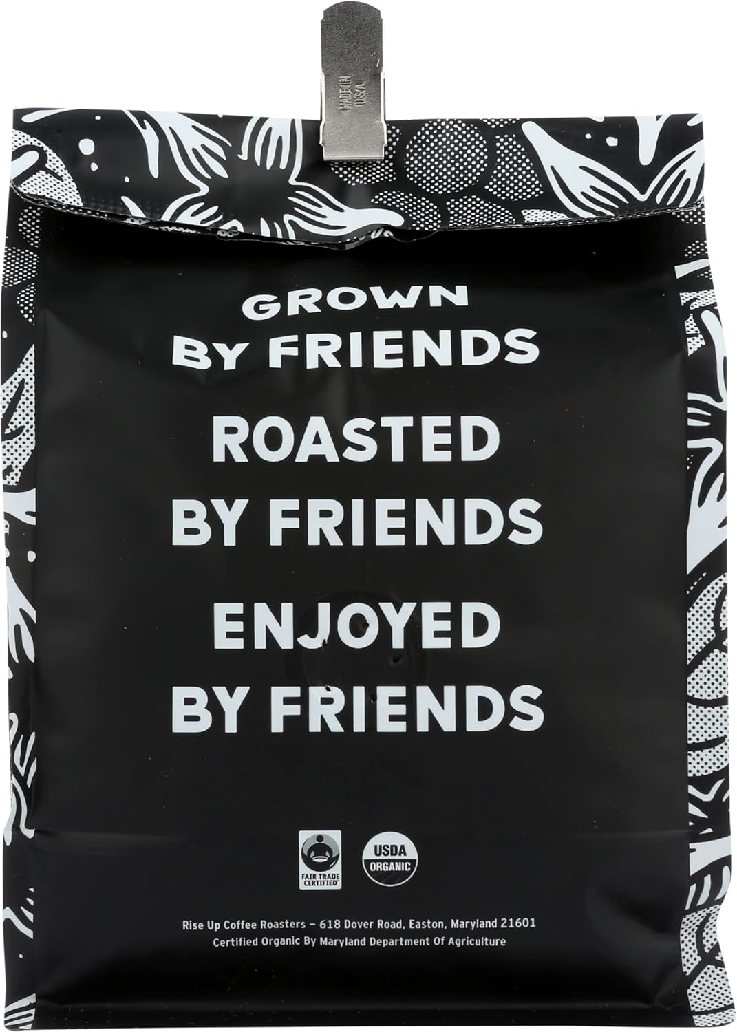Café orgánico descafeinado orgánico certificado de comercio justo, 12 onzas, grano entero (descafeinado orgánico)