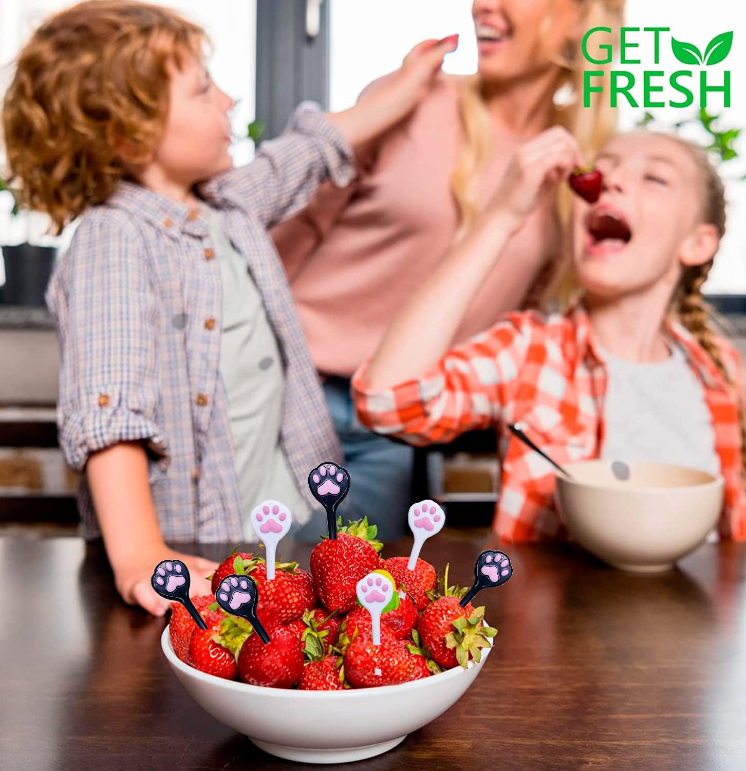 GET FRESH Palillos de comida de animales para niños  Juego de 18 piezas de lindos palillos de comida para gatos para niños pequeños  Palillos de