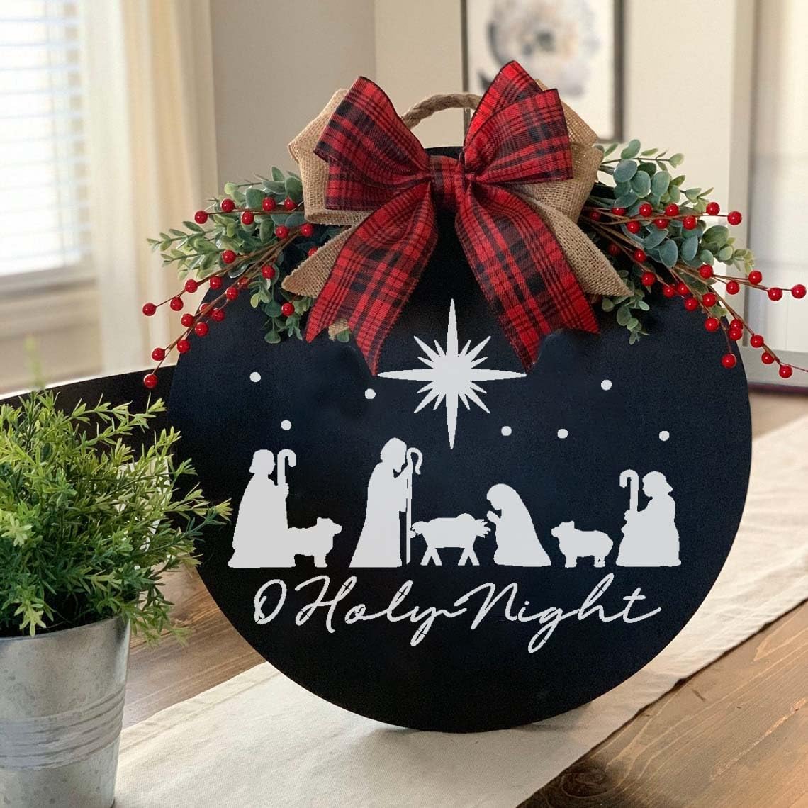 Plantillas navideñas de 12 pulgadas para madera, plantillas redondas de Navidad para pintar plantillas de vacaciones, plantillas de dibujo de Feliz