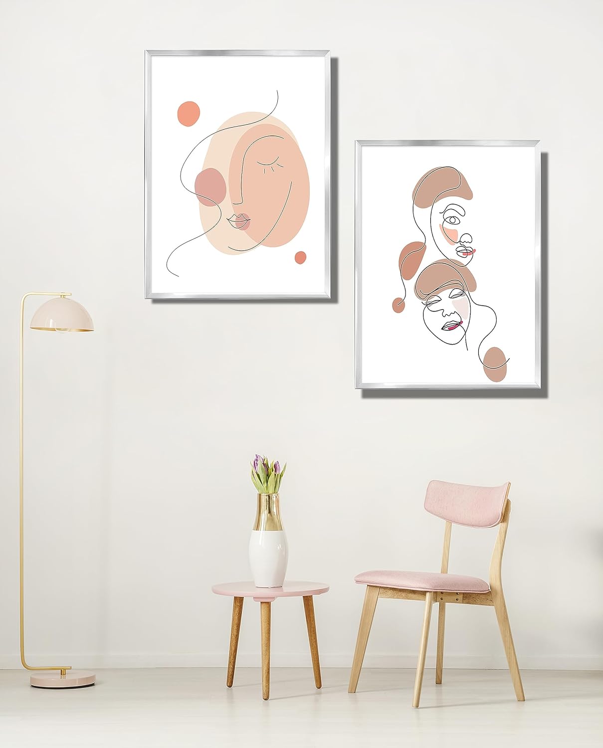 ELSKER&HOME Paquete de 3 marcos de póster de 18 x 24 pulgadas, color plateado para montaje en pared horizontal o vertical, resistente y resistente a