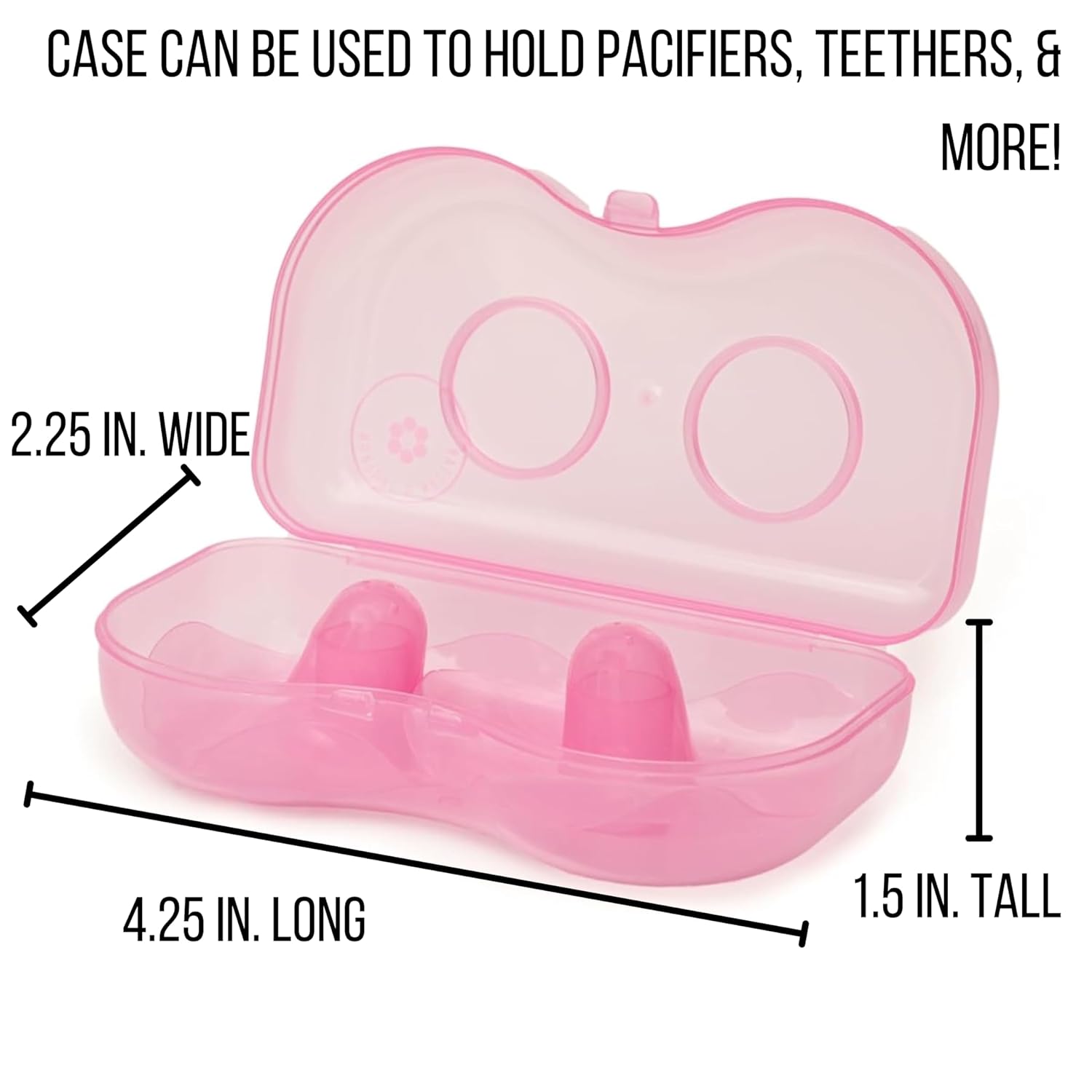 Protectores de pezón rosa para lactancia, paquete de dos con estuche de silicona ultrafina de 0.78 pulgadas, suave y flexible para la madre que