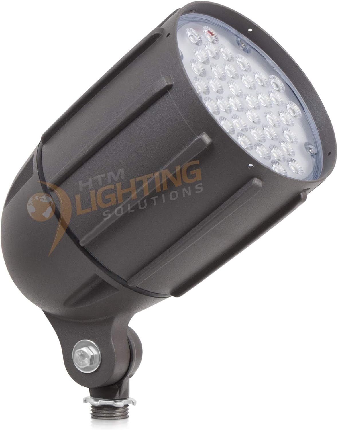 Luz de inundación LED de 30 vatios para iluminación de paisaje al aire libre de 120 voltios, 3870 lm, bronce, igual a 150 W MH, luz de asta de