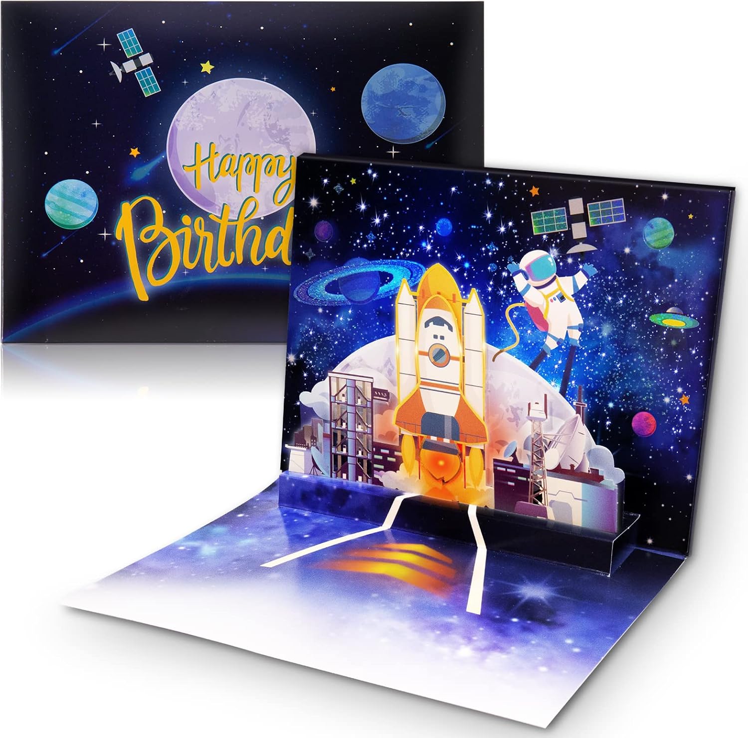Tarjeta de cumpleaños, tarjetas musicales desplegables con luz, tarjetas de cumpleaños con efectos de sonido geniales y, celebrar cumpleaños,