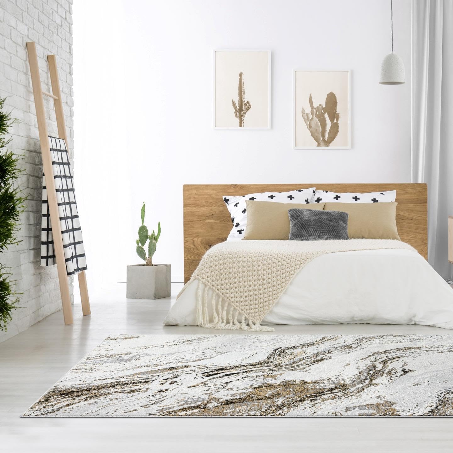 LUXE WEAVERS Chelsea Collection 7356 – Alfombra abstracta moderna de 8 x 10 pulgadas, color antracita