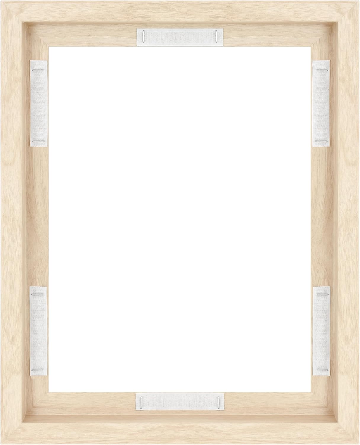 MCS Marco de lienzo flotante, marcos de arte para pinturas en lienzo con cierres adhesivos y accesorios para colgar, veta de madera natural, 11 x 14