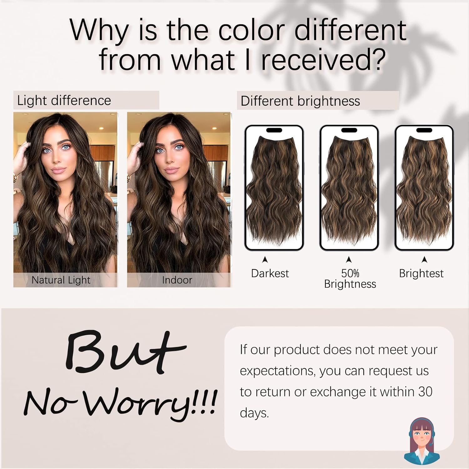 Extensión de cabello de alambre invisible con clips de seguridad, extensiones secretas de 20 pulgadas para mujer, extensiones onduladas sintéticas