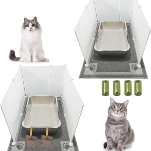 Juego de 2 cajas de arena de acero inoxidable para gatos, caja de arena de metal grande que incluye cuchara de arena de metal para gatos, Juego de 2 cajas de arena de acero inoxidable para gatos, caja de arena de metal grande que incluye cuchara de arena de metal para gatos,
