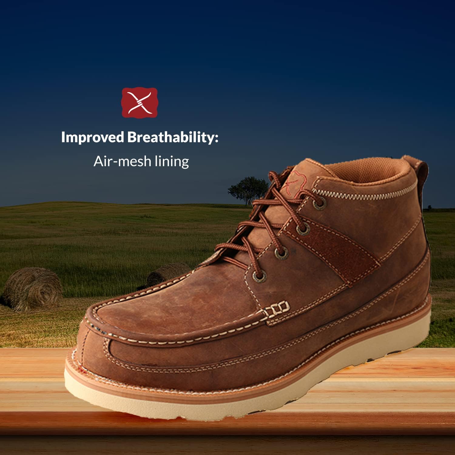 Twisted X Botas de cuña con punta de aleación para hombre