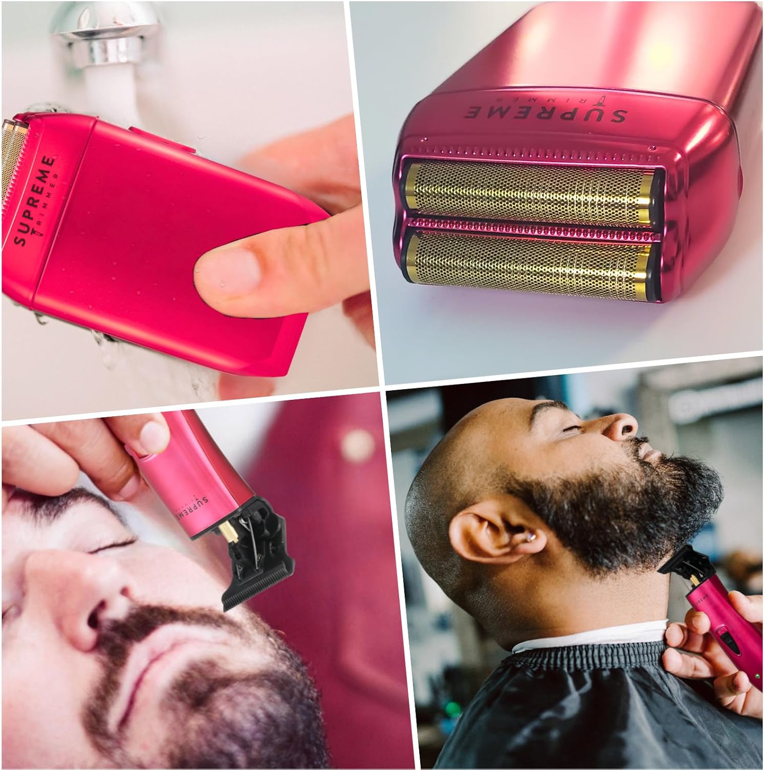 Supreme Trimmer 2 en 1 DLC T-Shaper Trimmer & CRUNCH Foil Shaver  Maquinilla de afeitar eléctrica STF602 y ST5205 Kit de corte de pelo de barbero