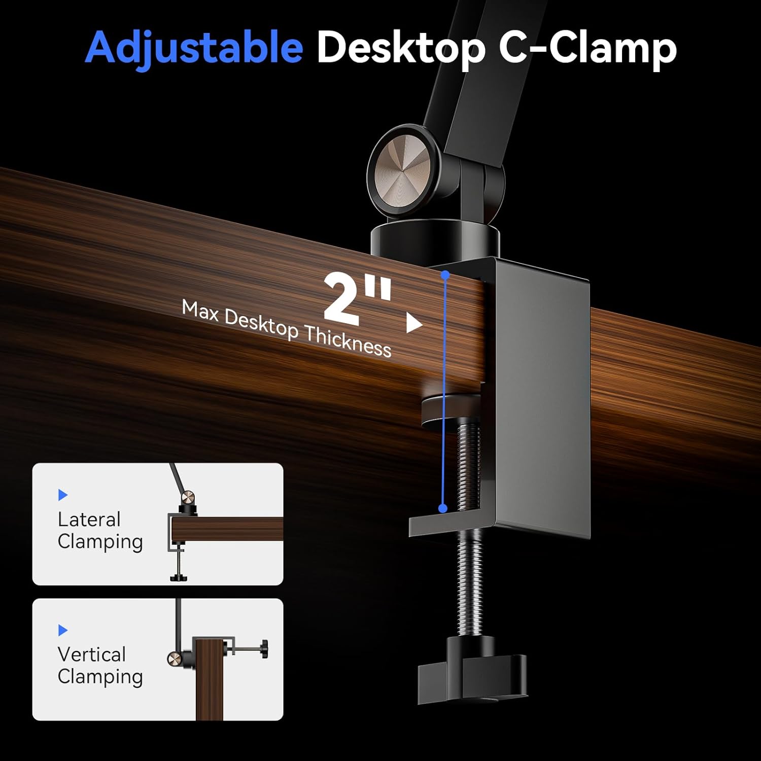 TOMLOV Soporte de microscopio digital de brazo flexible AM03, soporte voladizo más nuevo, soporte de suspensión mejorada brazo de tijera flexible