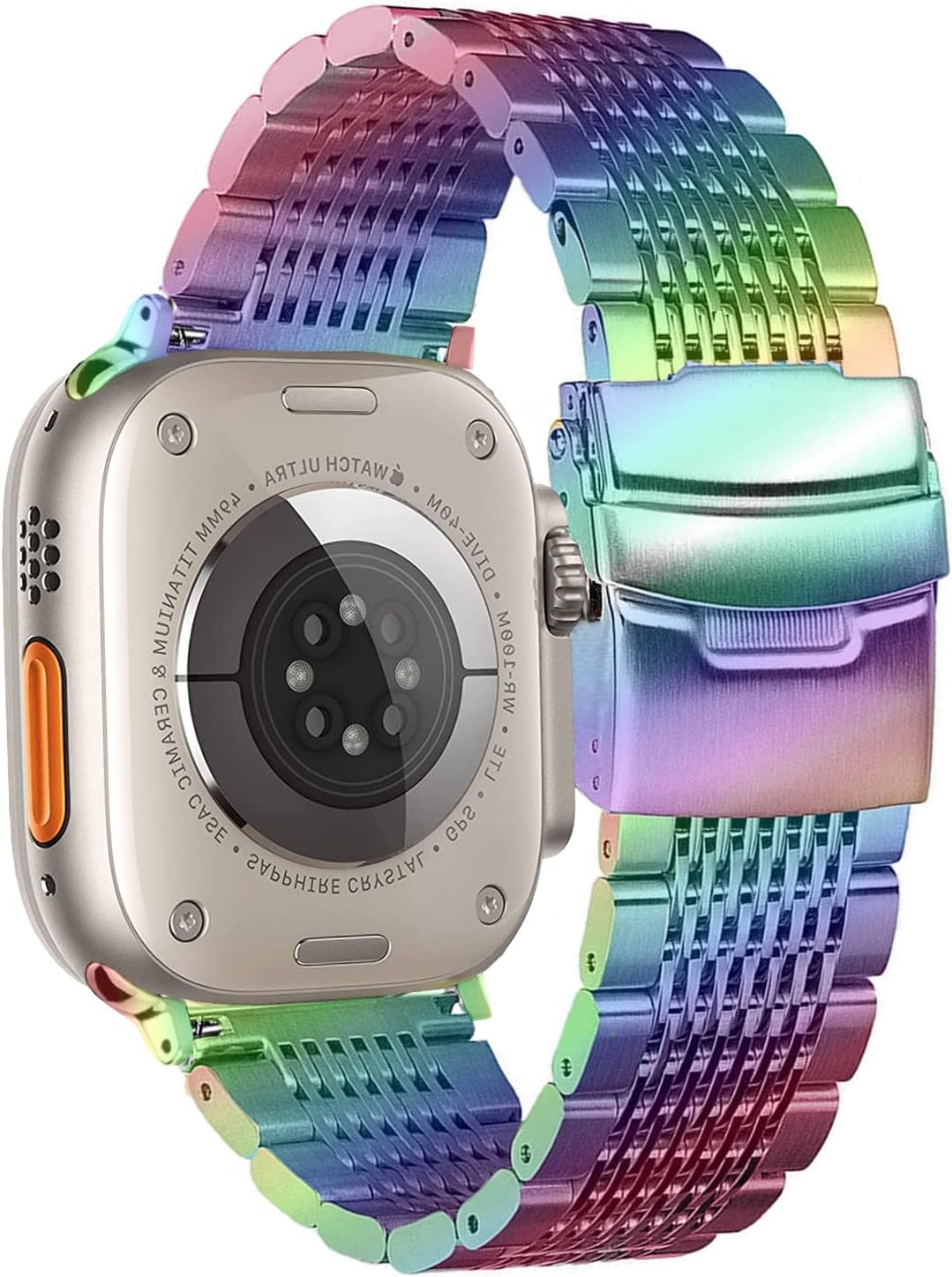 DEALELE Correas compatibles con iWatch de 1.496 in 1.654 in 1.575 in 1.732 in 1.614 in 1.772 in 1.929 in, correa de repuesto de metal de acero