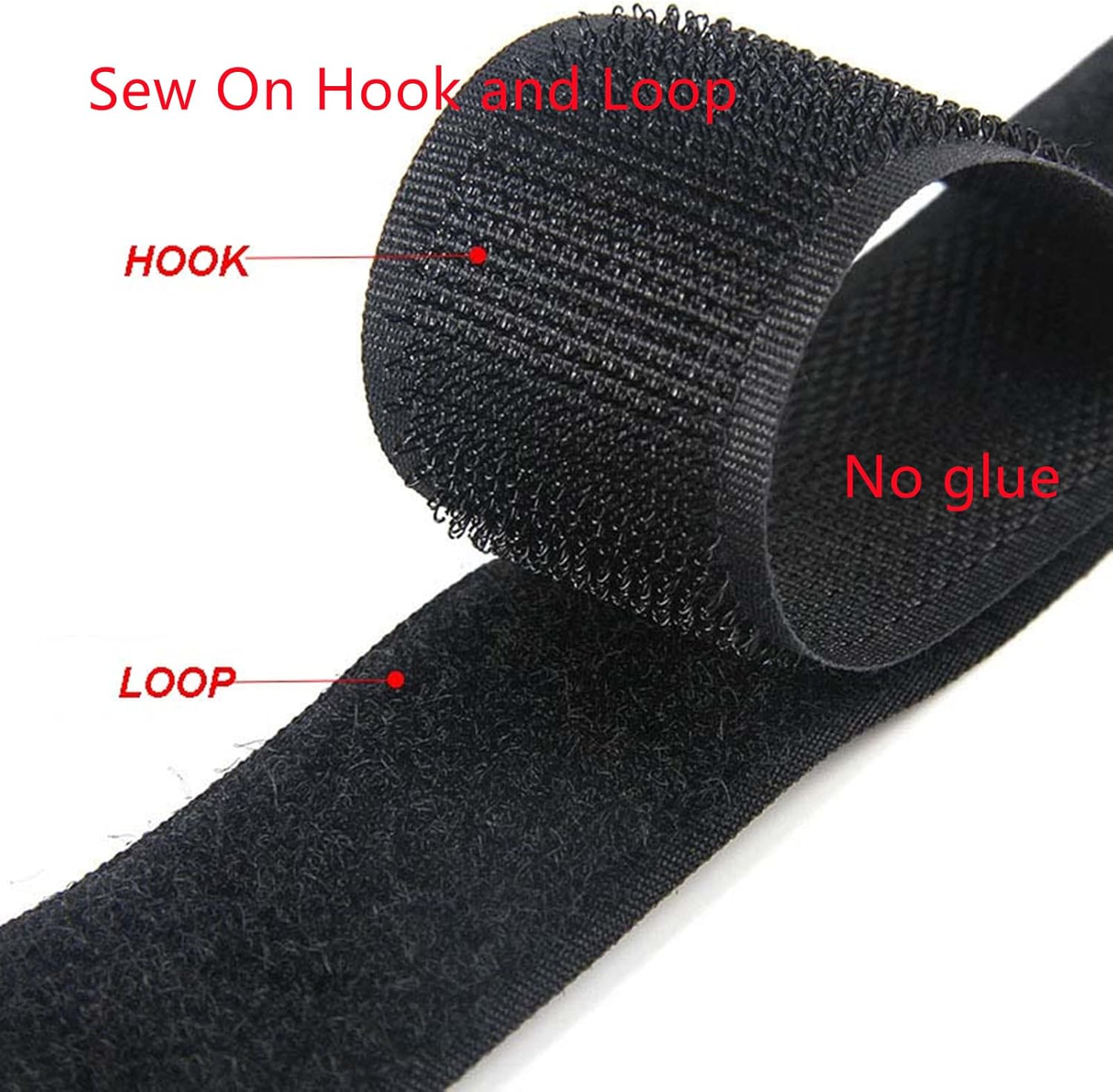 Cinta de velcro de 4 pulgadas, cinta de sujeción de tela de nailon para coser, tela de gancho y bucle no adhesiva para ropa, manualidades