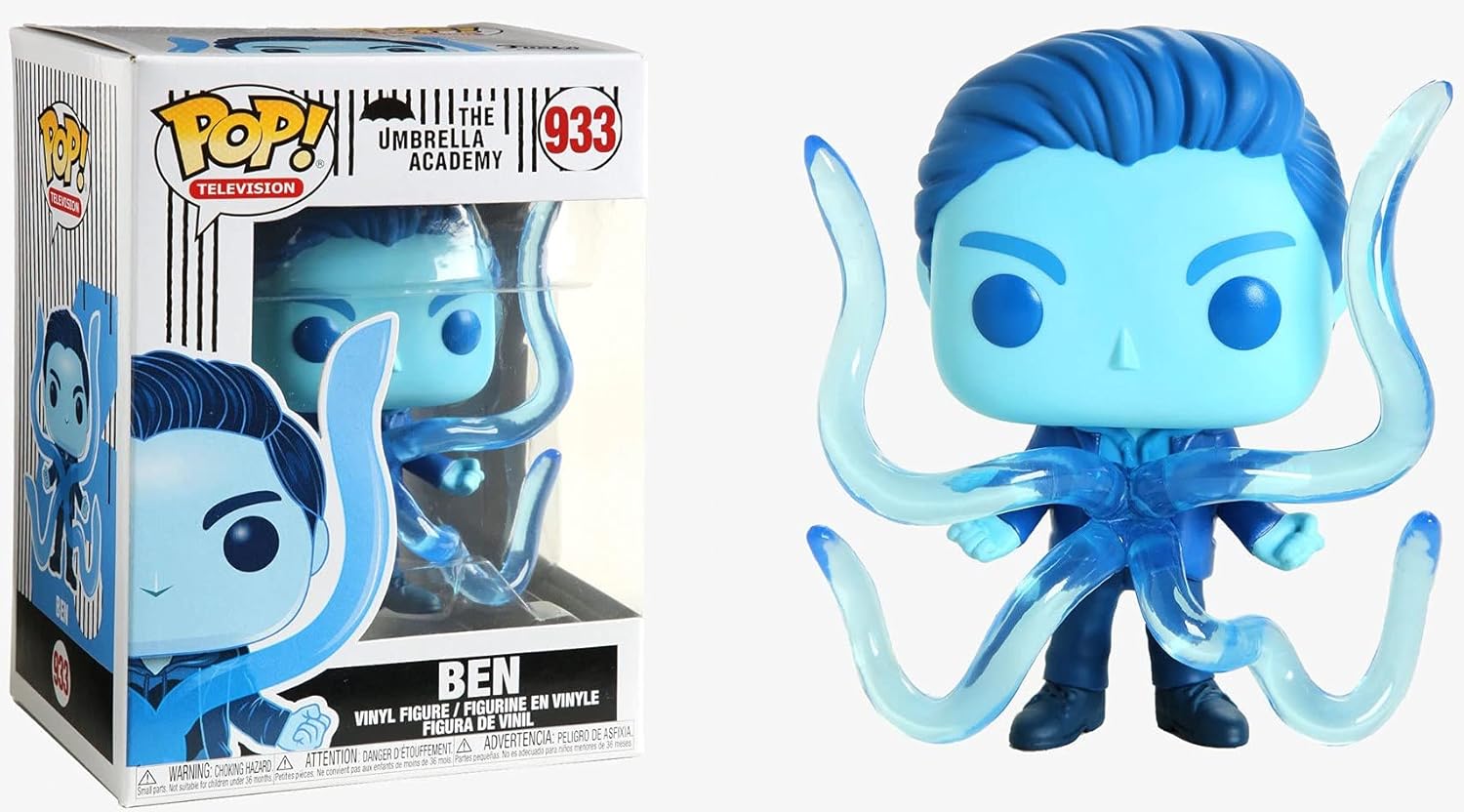 POP Umbrella Academy – Figura de vinilo de Ben Hargreeves Funko Pop! (paquete con funda protectora compatible con POP Box), multicolor, 3.75 pulgadas