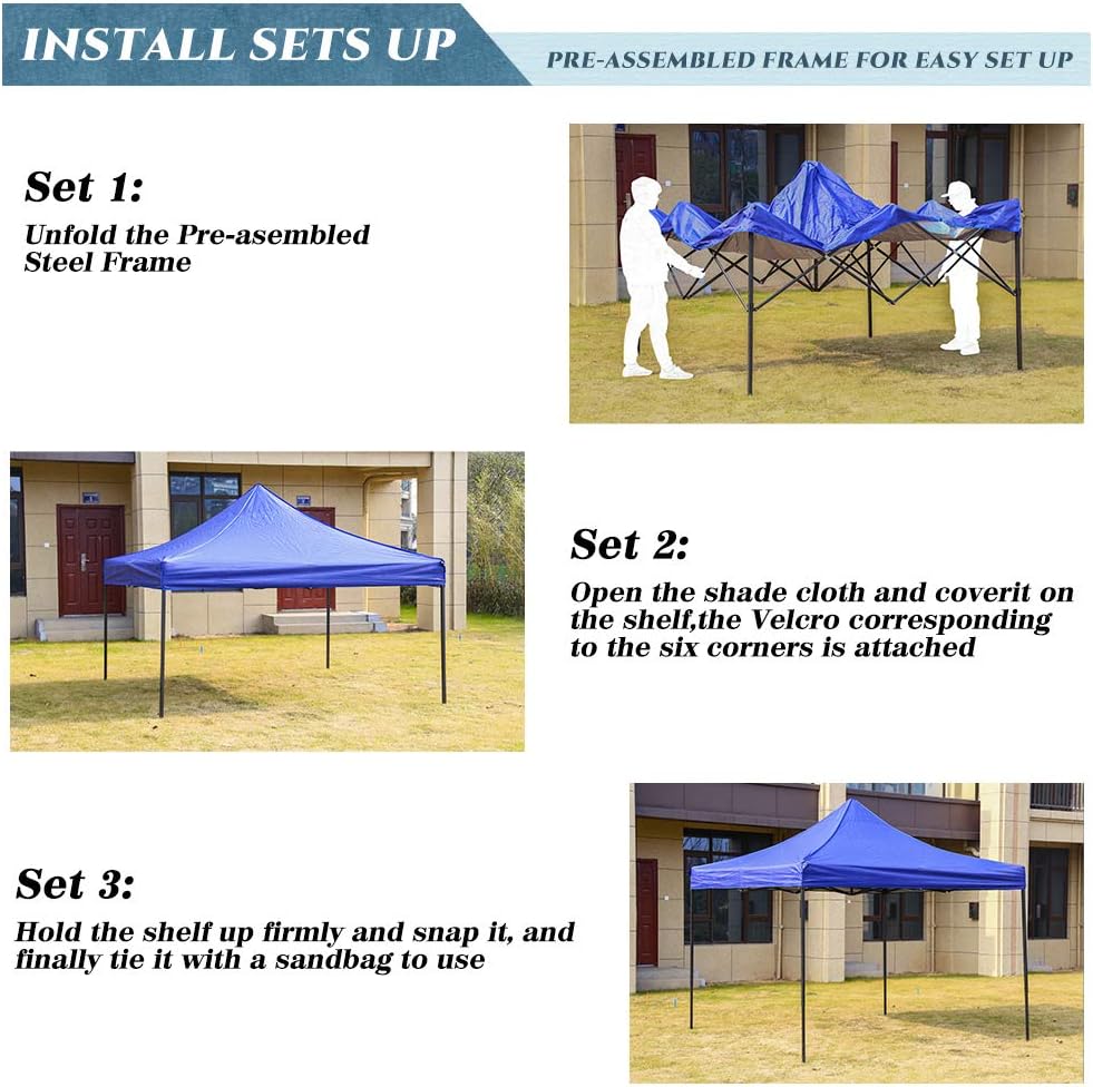Toldo desplegable Ez Up de 10 x 10 pulgadas, tienda de campaña para fiestas, toldo de boda, plegable, instantáneo, portátil, mejor circulación de