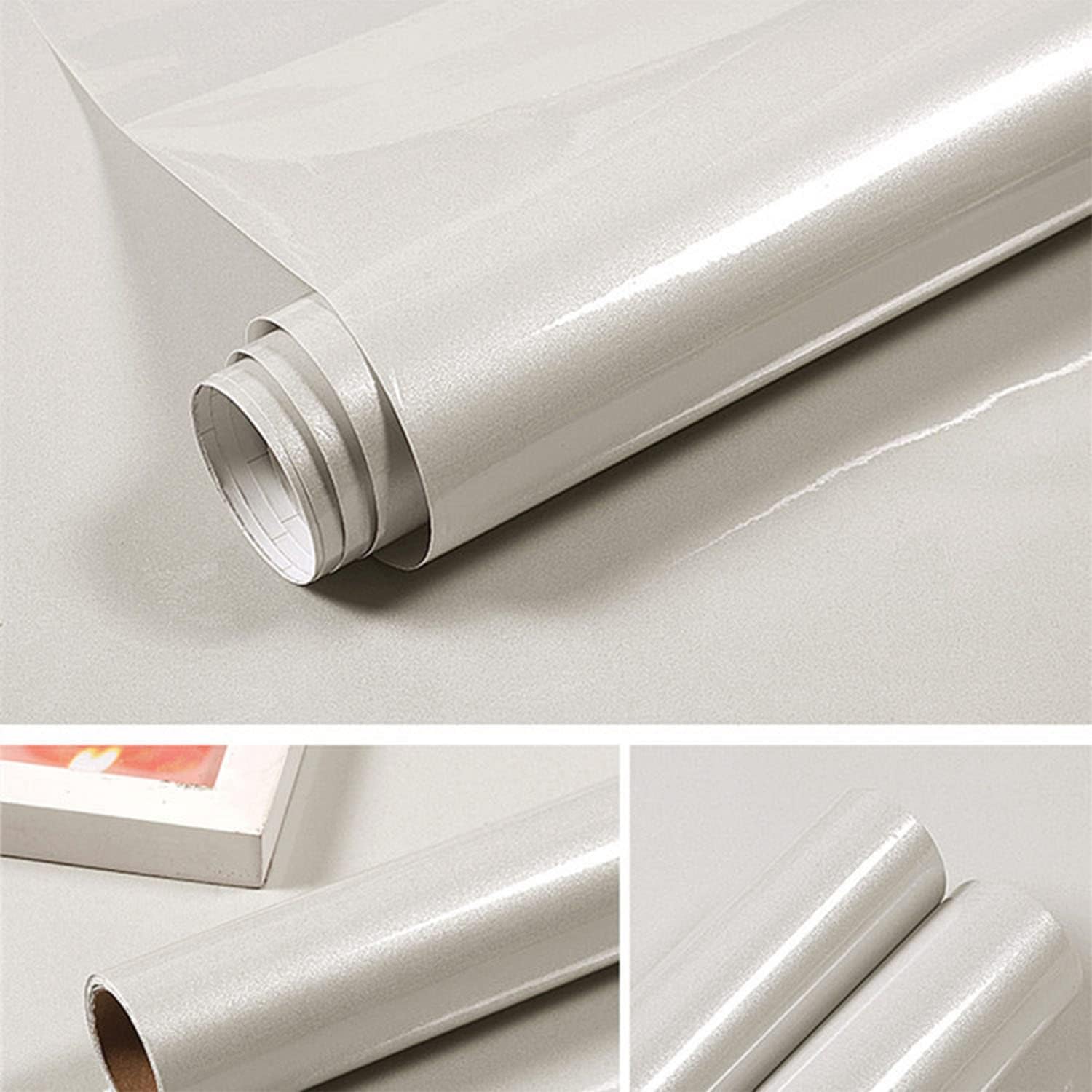 Papel de contacto con purpurina para encimera, impermeable, fácil de limpiar, autoadhesivo para armarios de cocina, armario, muebles decorativos