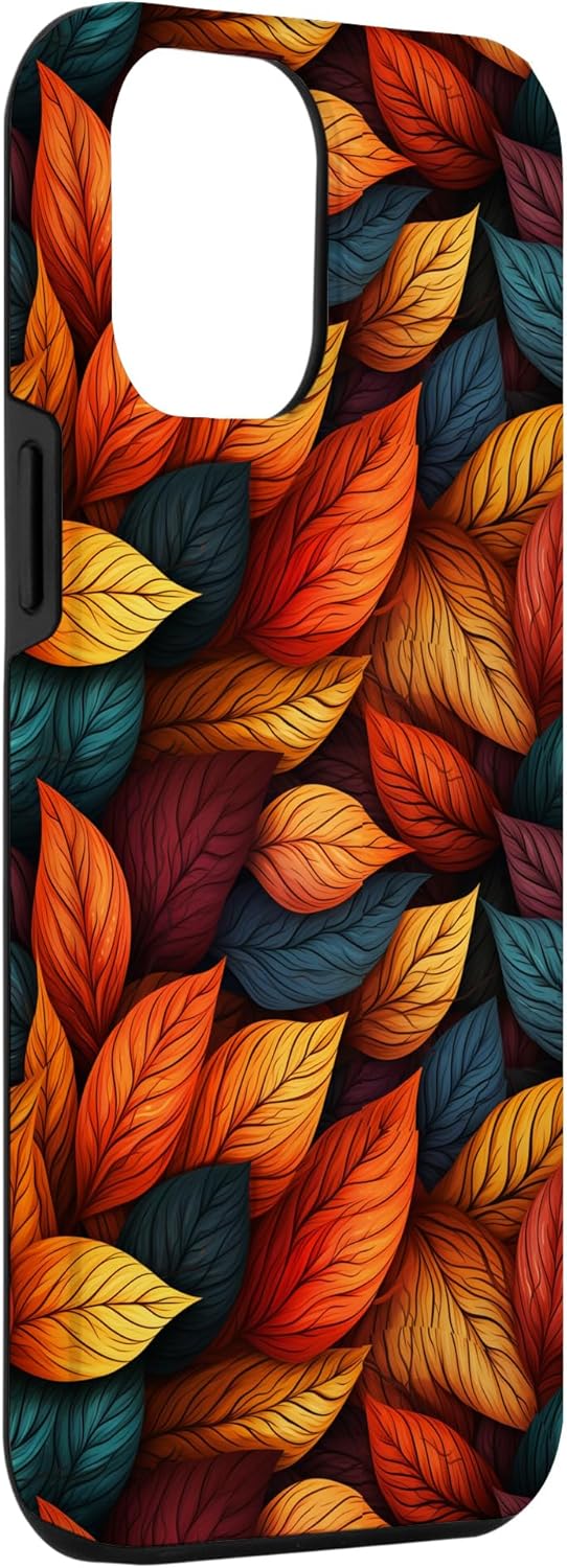 Funda de color follaje para iPhone 14 Plus, decoración de otoño