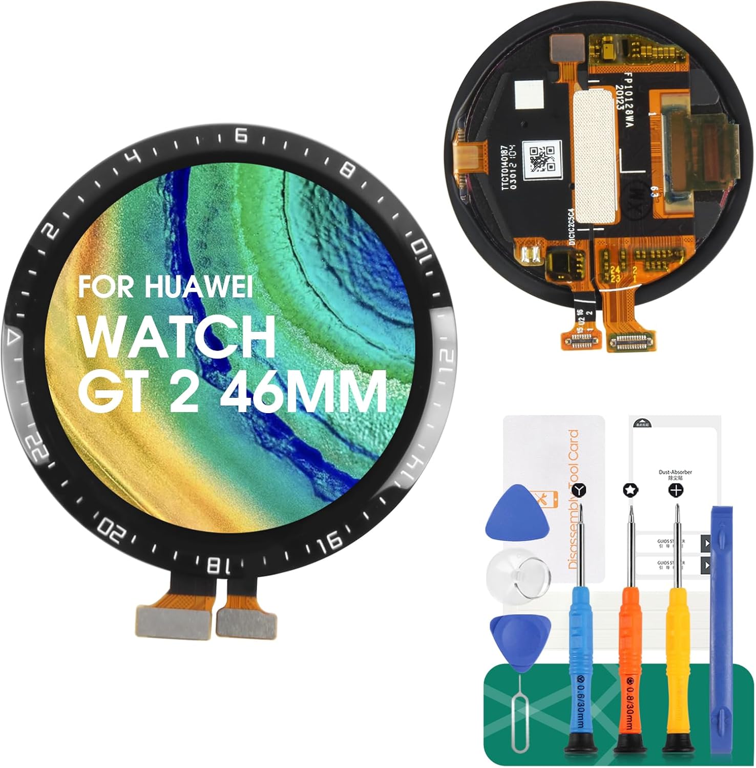 Para Huawei Watch GT 2 LTN-B19 DAN-B19 1.811 in pantalla LCD táctil digitizador Asamblea reemplazo piezas de reparación con herramientas