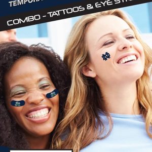 Fan A Peel Notre Dame Fighting Irish  Tatuajes temporales sin agua  Combo de 12 piezas azul aproximadamente 1 pulgada cada uno Fan A Peel Notre Dame Fighting Irish  Tatuajes temporales sin agua  Combo de 12 piezas azul aproximadamente 1 pulgada cada uno