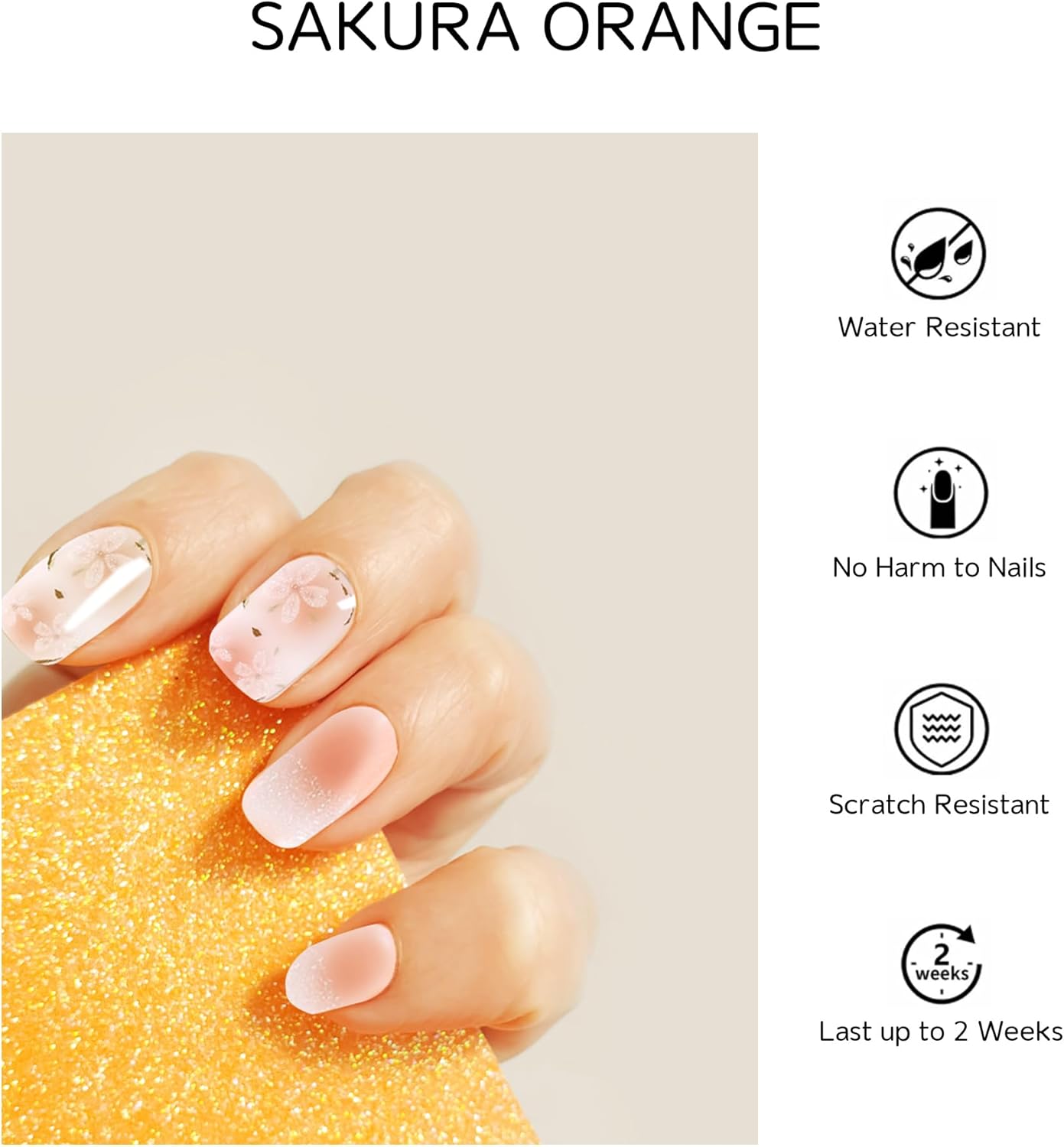 Tiras de uñas de gel semicuradas, envolturas de uñas de gel fáciles de usar, 20 tiras de uñas de gel semicuradas de larga duración, obtén arte de