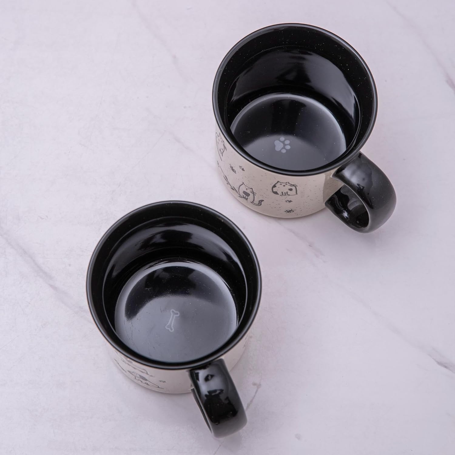 AmorArc Juego de 2 tazas de café de cerámica grandes de 22 onzas, tazas de gran tamaño con mango grande para hombres, mujeres, papá, mamá, taza