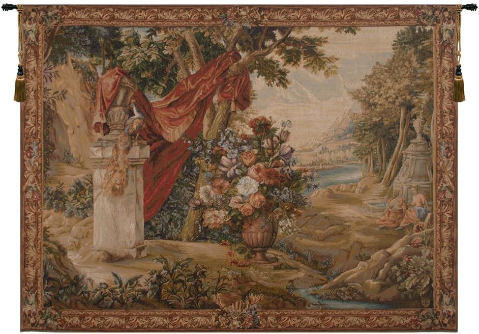 C Charlotte Home Furnishings Inc Drape Fontaine People – Tapiz francés para colgar en la pared, mezcla de algodón y poliéster, 58 x 78 pulgadas,