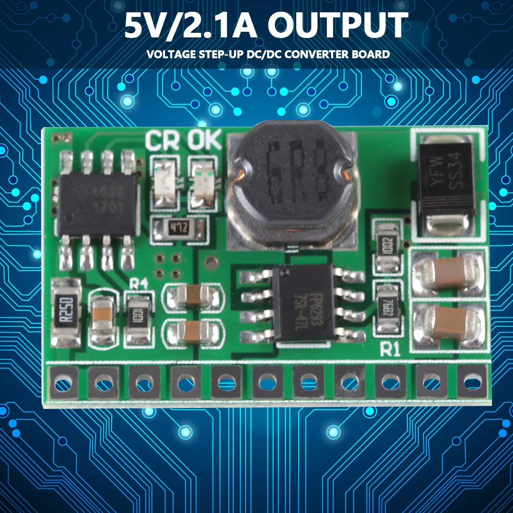 Shipenophy ups Módulo DC 4x3x1 5V 2.1A Salida UPS Fuente de alimentación DIY Cargador Tablero Voltaje Paso arriba Convertidor DC DC Boost Módulo
