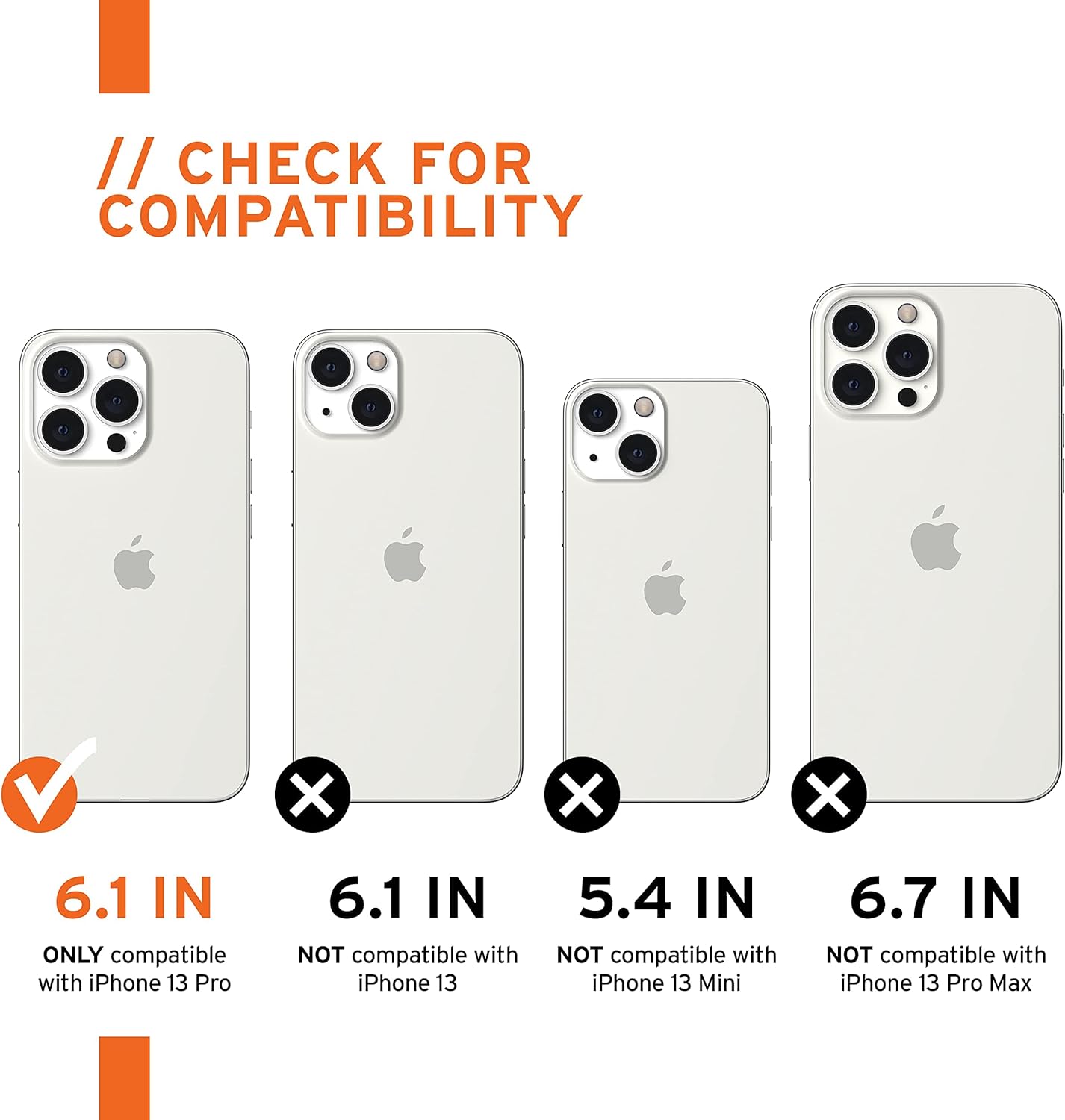 URBAN ARMOR GEAR UAG – Funda diseñada para iPhone 13 Pro, transparente, resistente, ligera, delgada, a prueba de golpes, transparente, cubierta