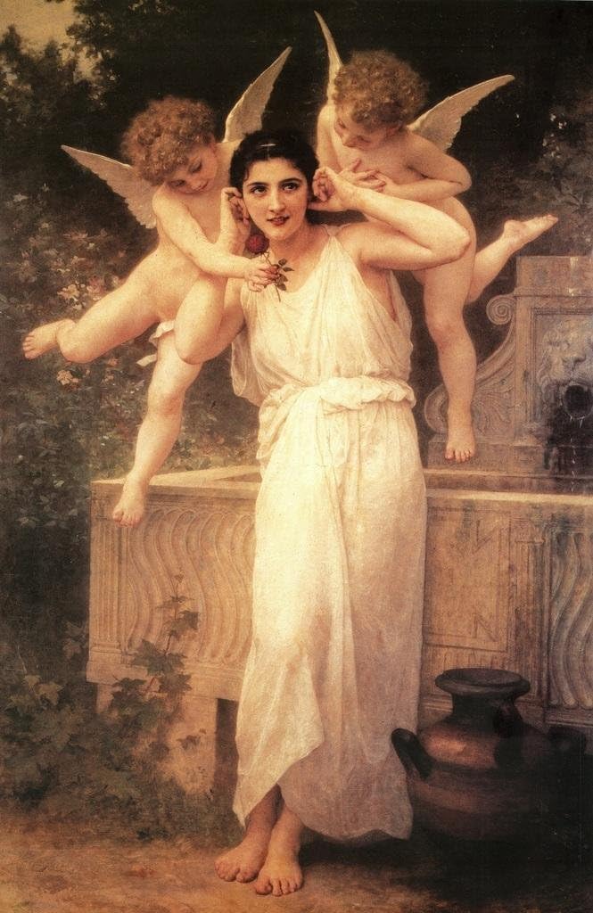 William Adolphe Bouguereau Innocence – Póster de pintura juvenil de los años 80, famoso pintor francés fresco para decoración de pared, 20 x 30