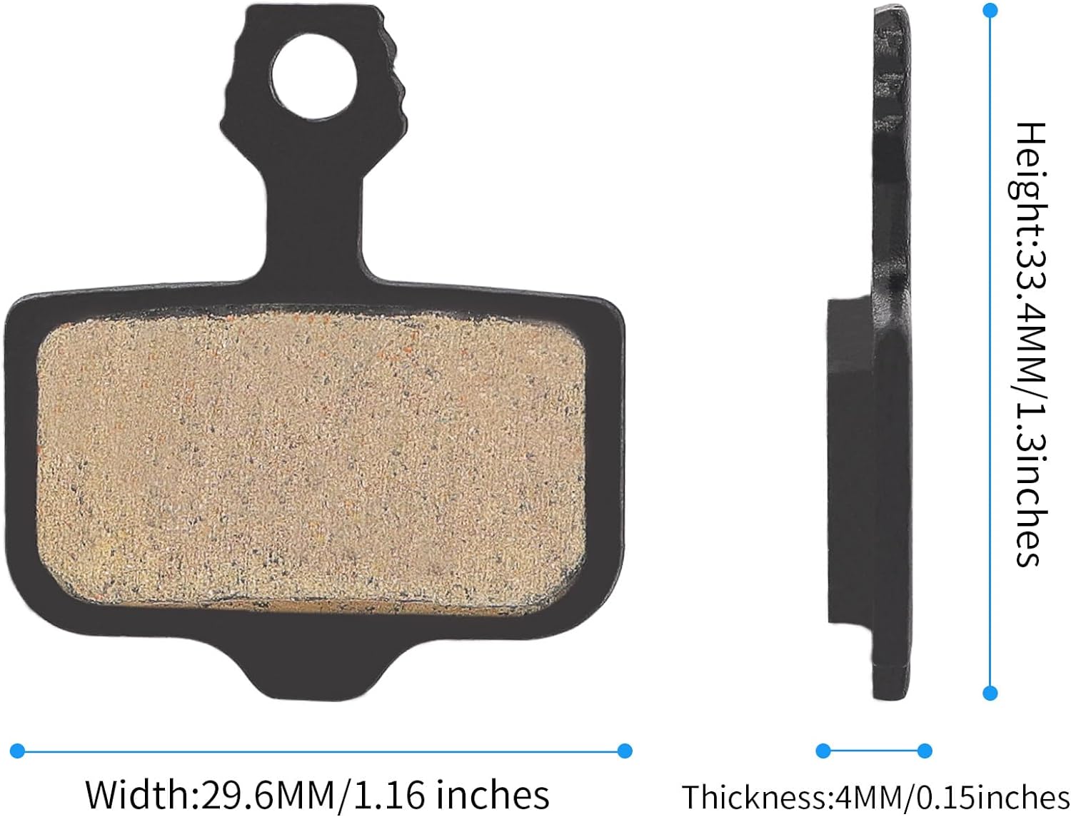 4 pares de pastillas de freno de disco de bicicleta, compatibles con pastillas de freno Sram Avid Elixir E1 E3 E5 E7 E9 ER CR XO XX DB1 DB3 DB5,