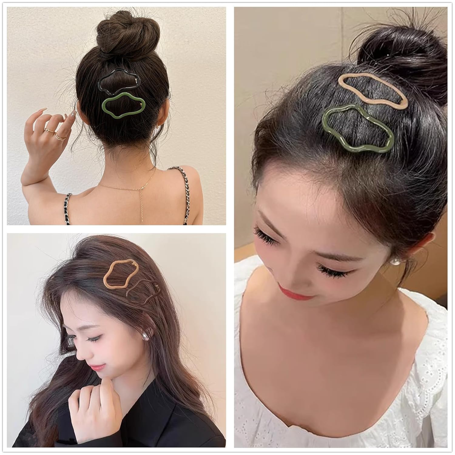5 pinzas para el cabello a presión, antideslizantes, accesorios para el cabello para mujeres, clip hueco en forma de nube, pinzas para el cabello