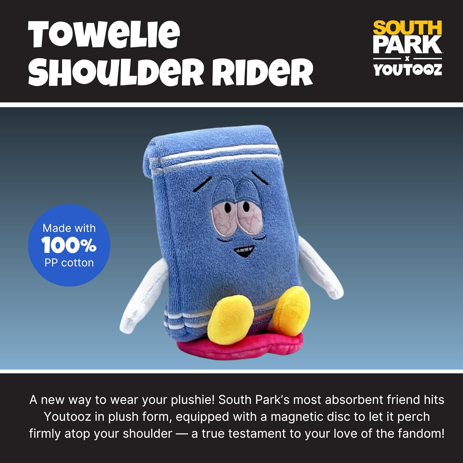 Youtooz Towel South Park – Toalla de hombro de 6 pulgadas, suave y coleccionable de South Park, colección South Park