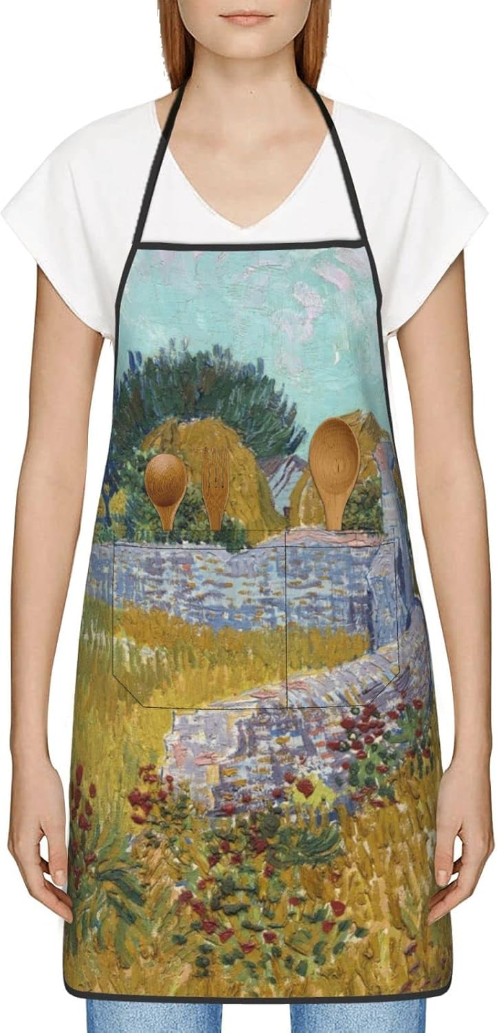 Delantales de cocina para mujeres con bolsillos, delantal divertido para mujer, delantal impermeable lindo para cocinar, cocina, chef camarera