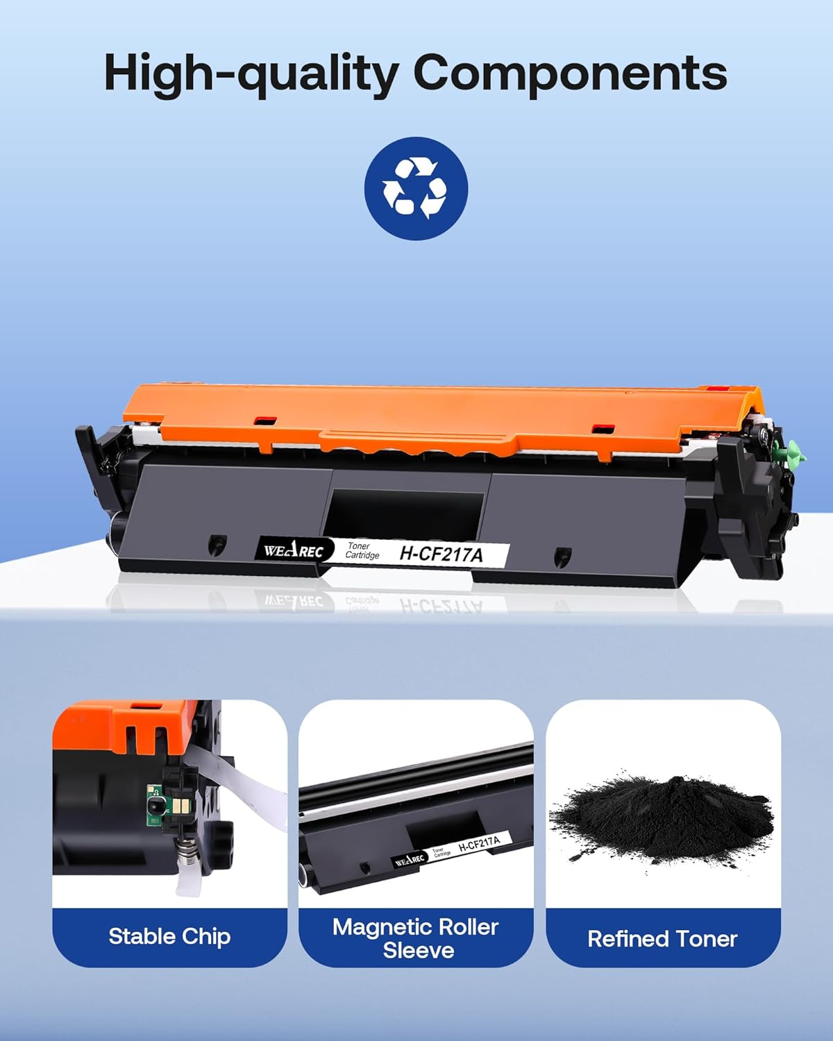 Cartucho de tóner de repuesto compatible para HP 17A CF217A con impresora Laserjet Pro MFP M130a M130fn M130fw M130nw Laserjet Pro M102a M102w