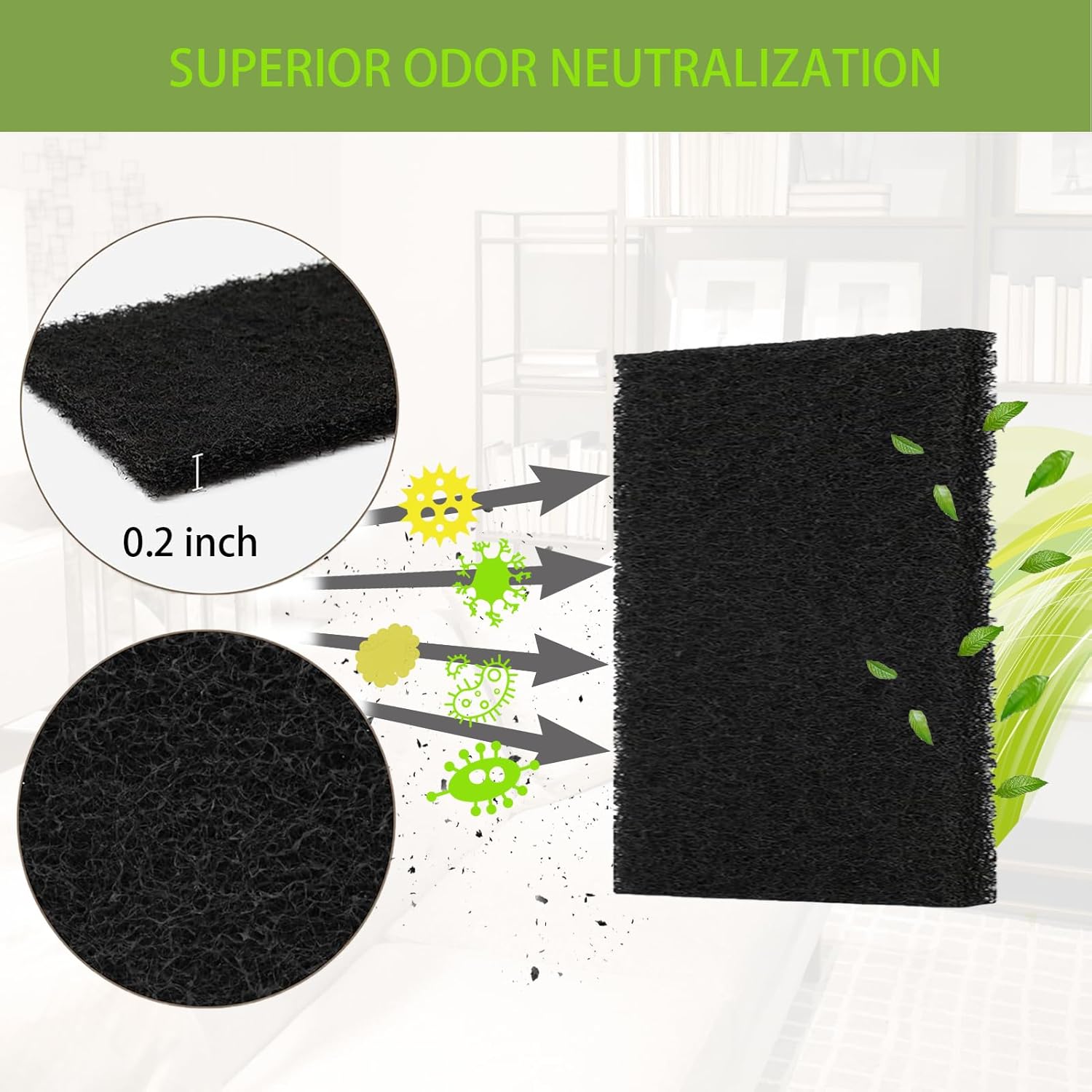 8 filtros de carbón compatibles con caja de arena Van Ness para gatos, filtros de olor de carbón activado de alta calidad de repuesto de 4.5 x 6.5