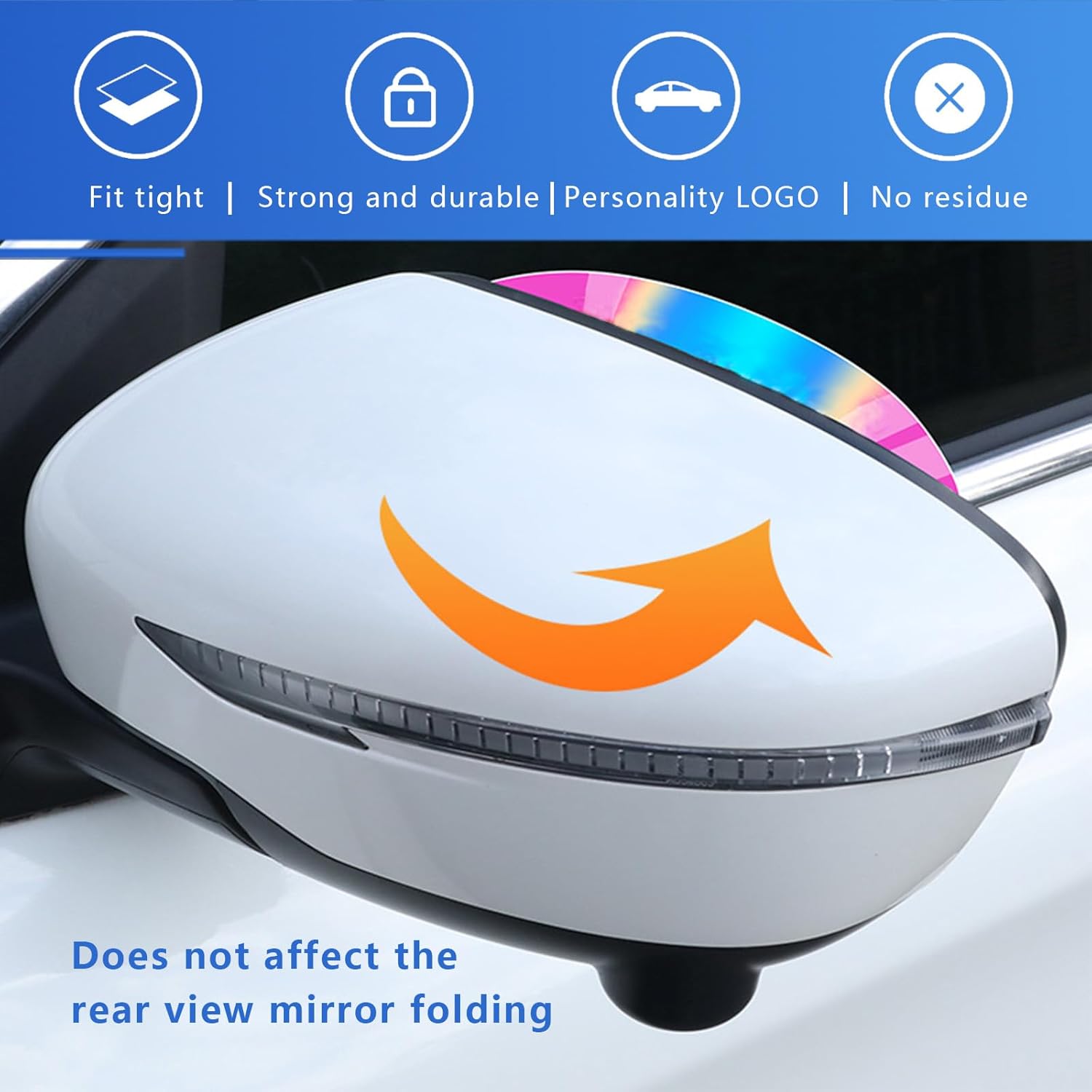 Hawyet 2 viseras protectoras para espejo de puerta de automóvil, 7.0 x 1.8 pulgadas, PVC suave, impermeable, espejo retrovisor lateral para cejas,
