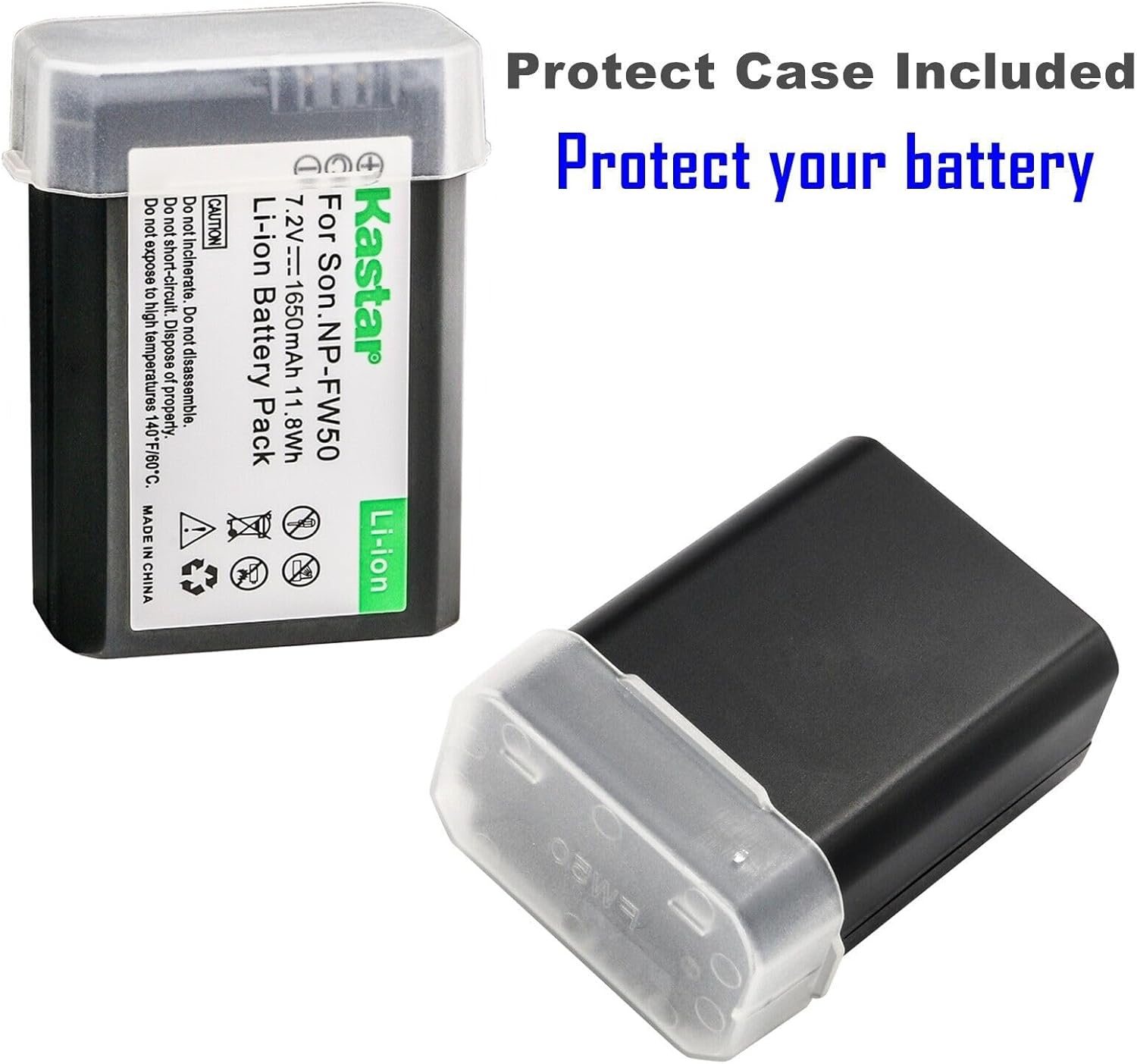 Kastar Paquete de 3 baterías y cargador cuádruple compatible con Sony ILCE-6300, Alpha 6300, a6300, ILCE-6400, Alpha 6400, a6400, ILCE-6500, Alpha