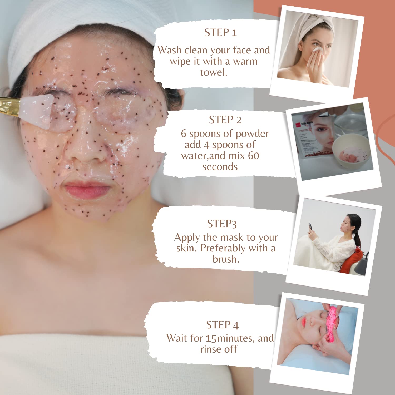 Balvilvi Mascarilla de gelatina para el cuidado de la piel, máscara facial de gel Goji para hidratación instantánea, mascarilla facial de gelatina