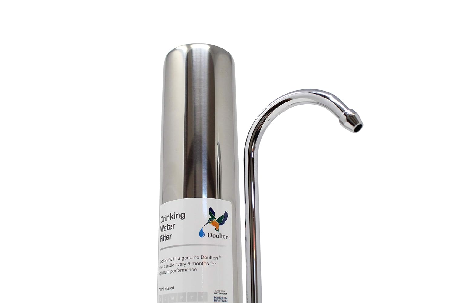 Doulton  W9331208  Sistema de filtro de encimera HCS  Ajuste de grifo  Elemento de rosca corta UltraCarb de 10 pulgadas Montaje BSP  Filtro de agua