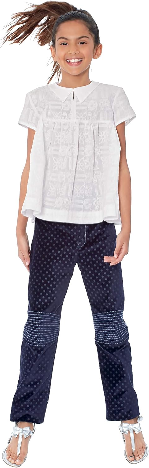 McCall’s Patterns McCall’s – Pantalones para niña y camisa holgada Malia Janveaux para Kathryn Brenne, tallas 7-14, patrón de costura, color blanco